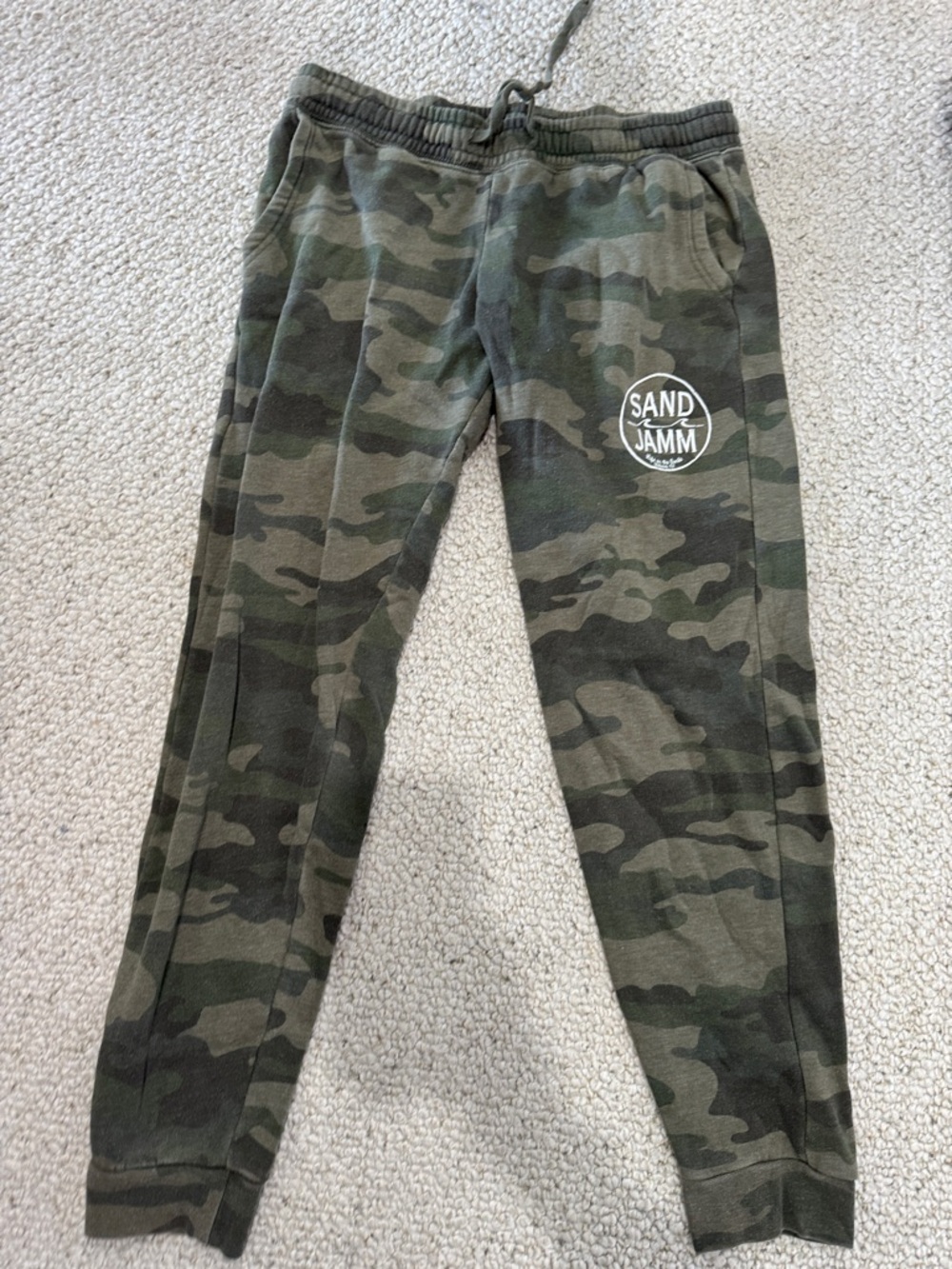 Women's Camo Jogger Pants - Green Sand Jamm